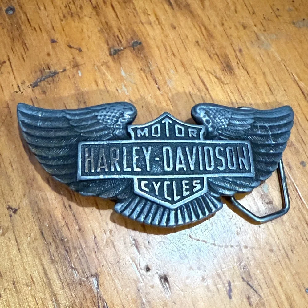 Harley Davidson Metal Belt Buckle Vintage